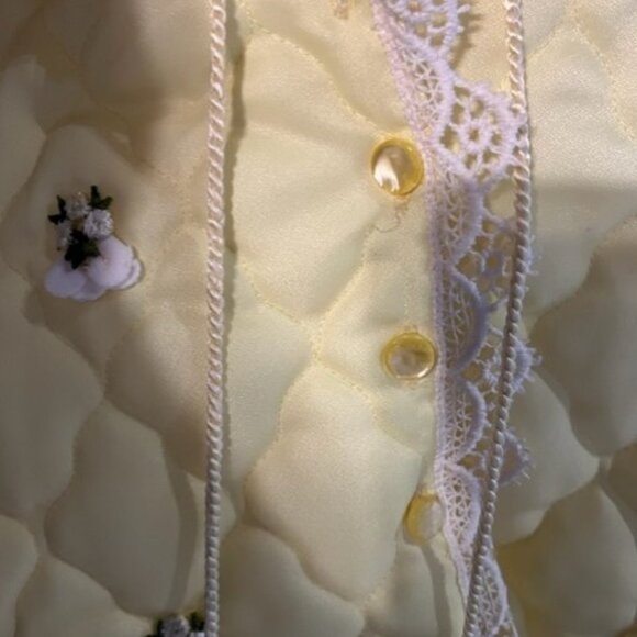 Vintage quilted baby thin flannel jumper jacket and zip up blanket Lacasse fiset - Picture 5 of 12